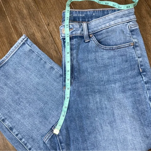 Chicos Jeans High rise crop wide leg Straight light wash SZ 2.5 US 14 - Picture 5 of 11